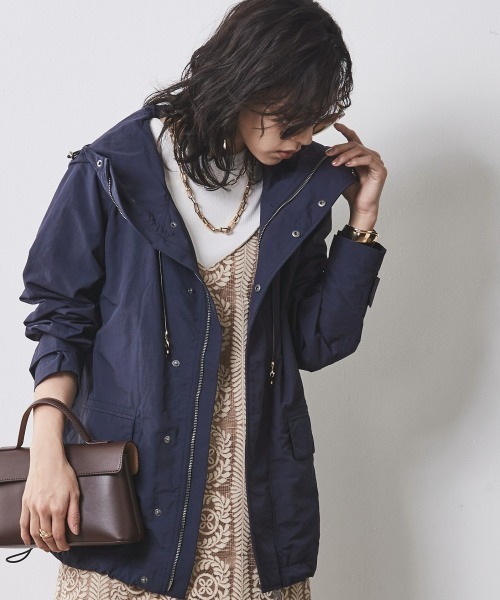 CHIC STYLE（シックスタイル）の「＜大きいサイズ＞フィールドパーカー シックスタイル（ブルゾン・レディース・ネイビー/ベージュ・3L/5L/L/LL/4L）」の21枚目の写真