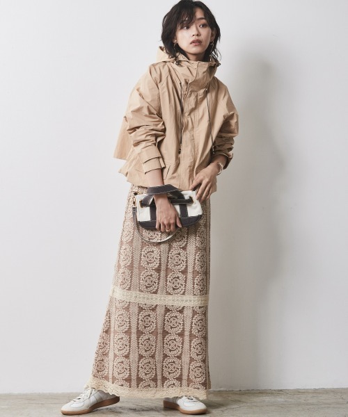CHIC STYLE（シックスタイル）の「＜大きいサイズ＞フィールドパーカー シックスタイル（ブルゾン・レディース・ネイビー/ベージュ・3L/5L/L/LL/4L）」の12枚目の写真