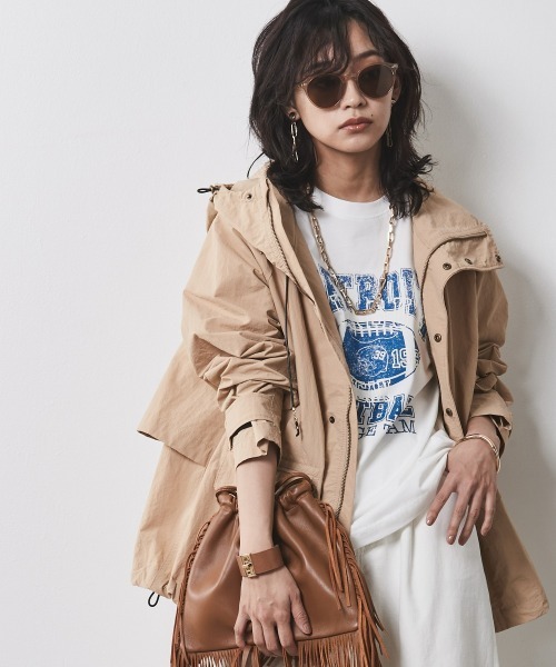 CHIC STYLE（シックスタイル）の「＜大きいサイズ＞フィールドパーカー シックスタイル（ブルゾン・レディース・ネイビー/ベージュ・3L/5L/L/LL/4L）」の20枚目の写真