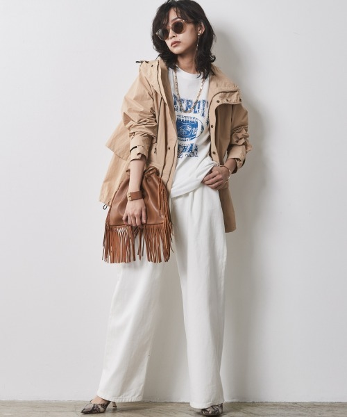 CHIC STYLE（シックスタイル）の「＜大きいサイズ＞フィールドパーカー シックスタイル（ブルゾン・レディース・ネイビー/ベージュ・3L/5L/L/LL/4L）」の5枚目の写真