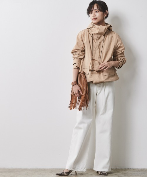 CHIC STYLE（シックスタイル）の「＜大きいサイズ＞フィールドパーカー シックスタイル（ブルゾン・レディース・ネイビー/ベージュ・3L/5L/L/LL/4L）」の16枚目の写真