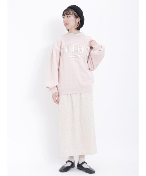 Samansa Mos2(サマンサ モスモス)の「花柄ベロアナロースカート(スカート・レディース・ブラック/オフホワイト・F)」の11枚目の写真