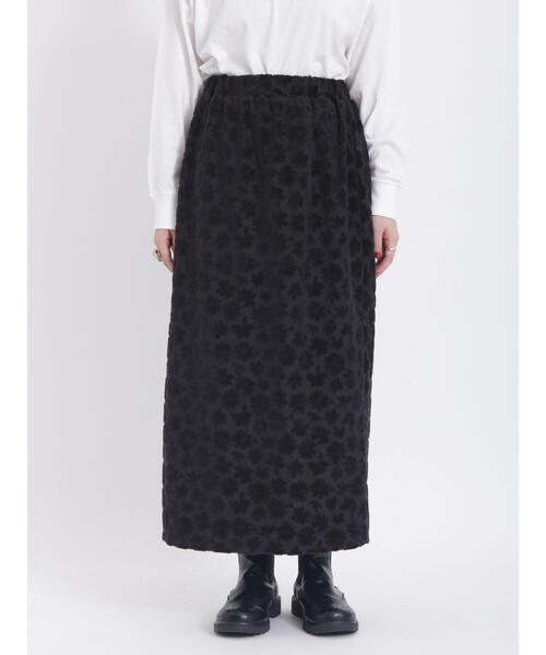Samansa Mos2(サマンサ モスモス)の「花柄ベロアナロースカート(スカート・レディース・ブラック/オフホワイト・F)」の17枚目の写真