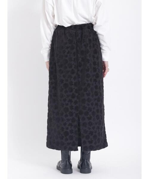 Samansa Mos2(サマンサ モスモス)の「花柄ベロアナロースカート(スカート・レディース・ブラック/オフホワイト・F)」の19枚目の写真