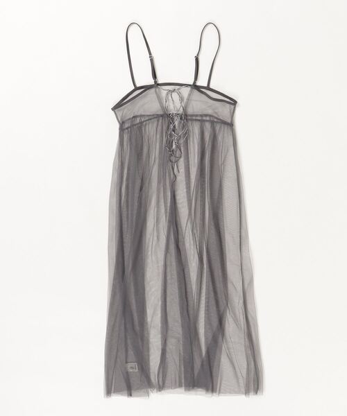 paravion(パラビオン)の「シアーチュールキャミワンピース(ワンピース・レディース・ピンク/チャコールグレー/アイボリー・FREE)」の4枚目の写真