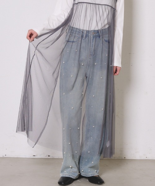 paravion(パラビオン)の「シアーチュールキャミワンピース(ワンピース・レディース・ピンク/チャコールグレー/アイボリー・FREE)」の16枚目の写真