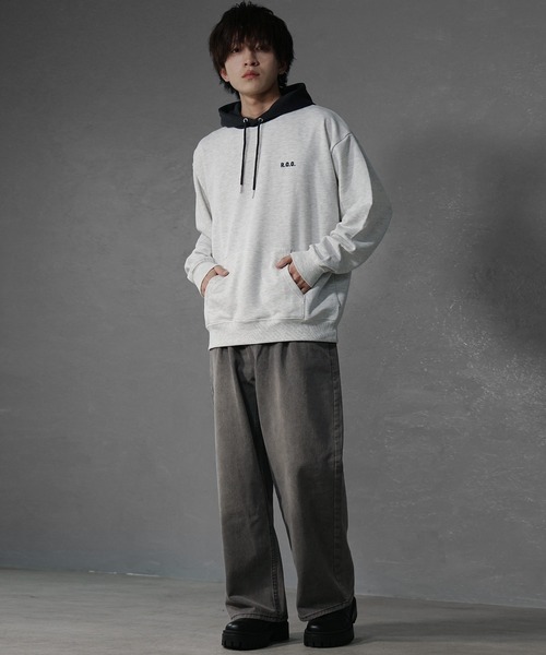 MinoriTY(マイノリティ)の「【MinoriTY select】”RED CAP GIRL” ガールプリントパーカー オーバーサイズ プルオーバー ルーズフィット ビッグシルエット メンズ 秋服(パーカー・メンズ・グレー/アッシュグレー/ネイビー/アイボリー・L/M)」の13枚目の写真