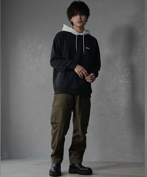 MinoriTY(マイノリティ)の「【MinoriTY select】”RED CAP GIRL” ガールプリントパーカー オーバーサイズ プルオーバー ルーズフィット ビッグシルエット メンズ 秋服(パーカー・メンズ・グレー/アッシュグレー/ネイビー/アイボリー・L/M)」の16枚目の写真