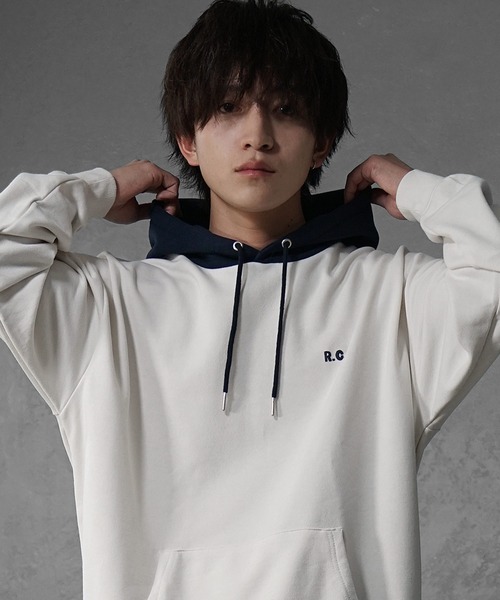 MinoriTY(マイノリティ)の「【MinoriTY select】”RED CAP GIRL” ガールプリントパーカー オーバーサイズ プルオーバー ルーズフィット ビッグシルエット メンズ 秋服(パーカー・メンズ・グレー/アッシュグレー/ネイビー/アイボリー・L/M)」の6枚目の写真