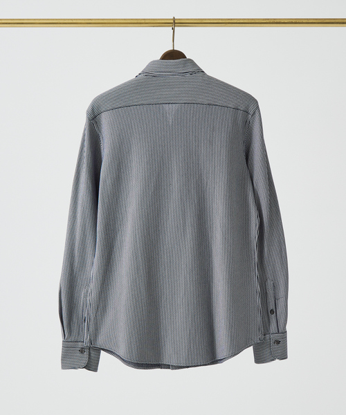 DESIGNWORKS(デザインワークス)の「サーフニットハニカム 長袖シャツ(シャツ/ブラウス・メンズ・ブラック/ネイビー/ホワイト/サックスブルー・44/50/46/48)」の5枚目の写真