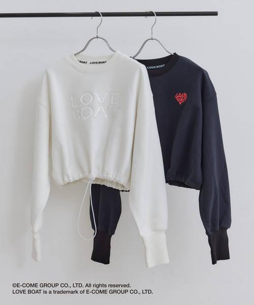 VIS（ビス）の「【LOVE BOAT VIS別注】ロゴスウェットプルオーバー【洗える】（スウェット・レディース・オフホワイト/ブラック系その他/ホワイト系その他4/ブラック系その他2・FREE）」の12枚目の写真