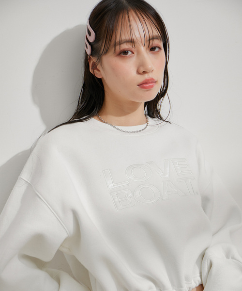 VIS（ビス）の「【LOVE BOAT VIS別注】ロゴスウェットプルオーバー【洗える】（スウェット・レディース・オフホワイト/ブラック系その他/ホワイト系その他4/ブラック系その他2・FREE）」の9枚目の写真