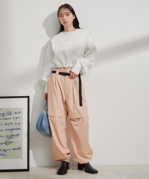 VIS（ビス）の「【LOVE BOAT VIS別注】ロゴスウェットプルオーバー【洗える】（スウェット・レディース・オフホワイト/ブラック系その他/ホワイト系その他4/ブラック系その他2・FREE）」の6枚目の写真