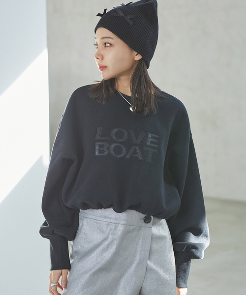 VIS（ビス）の「【LOVE BOAT VIS別注】ロゴスウェットプルオーバー【洗える】（スウェット・レディース・オフホワイト/ブラック系その他/ホワイト系その他4/ブラック系その他2・FREE）」の10枚目の写真