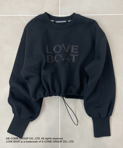 VIS（ビス）の「【LOVE BOAT VIS別注】ロゴスウェットプルオーバー【洗える】（スウェット・レディース・オフホワイト/ブラック系その他/ホワイト系その他4/ブラック系その他2・FREE）」の4枚目の写真