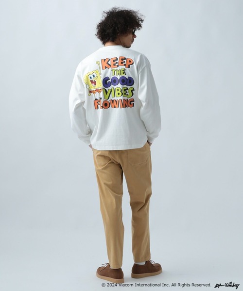 BAYFLOW(ベイフロー)の「【SpongeBob(スポンジ・ボブ)×BAYFLOW】長袖Tシャツ(Tシャツ/カットソー・メンズ・ブラック/オフホワイト/グリーン・FREE)」の13枚目の写真