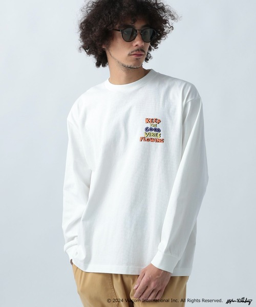 BAYFLOW(ベイフロー)の「【SpongeBob(スポンジ・ボブ)×BAYFLOW】長袖Tシャツ(Tシャツ/カットソー・メンズ・ブラック/オフホワイト/グリーン・FREE)」の11枚目の写真