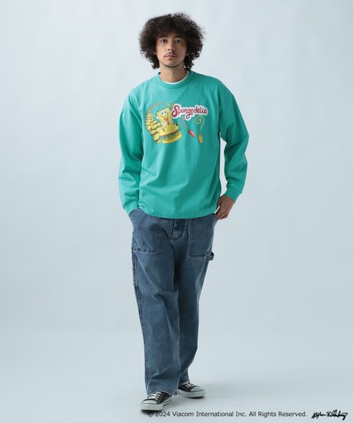 BAYFLOW(ベイフロー)の「【SpongeBob(スポンジ・ボブ)×BAYFLOW】長袖Tシャツ(Tシャツ/カットソー・メンズ・ブラック/オフホワイト/グリーン・FREE)」の19枚目の写真