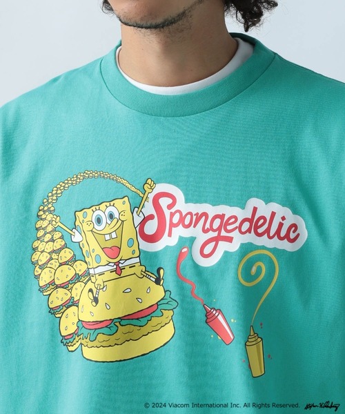 BAYFLOW(ベイフロー)の「【SpongeBob(スポンジ・ボブ)×BAYFLOW】長袖Tシャツ(Tシャツ/カットソー・メンズ・ブラック/オフホワイト/グリーン・FREE)」の6枚目の写真