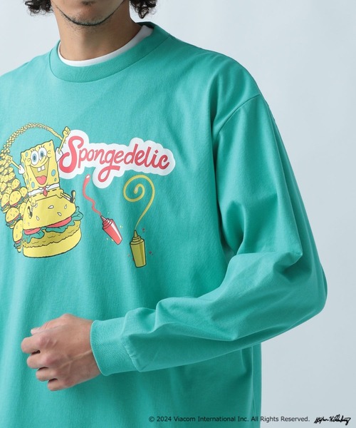 BAYFLOW(ベイフロー)の「【SpongeBob(スポンジ・ボブ)×BAYFLOW】長袖Tシャツ(Tシャツ/カットソー・メンズ・ブラック/オフホワイト/グリーン・FREE)」の8枚目の写真