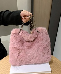 ファーバッグ 大容量 チェーンバッグ韓国