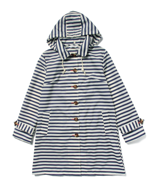 BEAMS LIGHTS Women's(ビームスライツ ウィメンズ)の「BEAMS LIGHTS / ボーダーレインコート(その他アウター・レディース・ネイビー・ONE SIZE)」の5枚目の写真