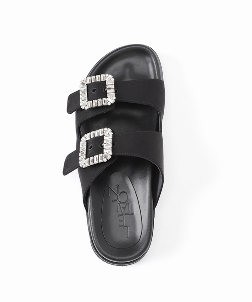 LE TALON(ルタロン)の「ビジューバックルWベルトサンダル(サンダル・レディース・ブラック×ブラック・SMALL/MEDIUM/LARGE/X-LARGE)」の18枚目の写真