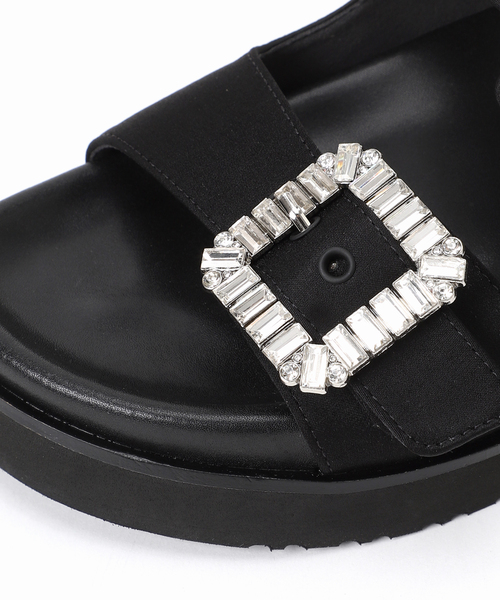 LE TALON(ルタロン)の「ビジューバックルWベルトサンダル(サンダル・レディース・ブラック×ブラック・SMALL/MEDIUM/LARGE/X-LARGE)」の22枚目の写真