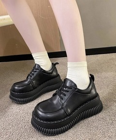 セール】BUENO （ブエノ） / 本革 厚底レースアップブーツ レザー