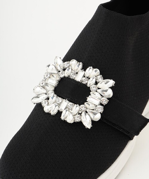 Feroux（フェルゥ）の「ビジュー付きニット スニーカー（スニーカー・レディース・ブラック系/ホワイト系・LARGE/MEDIUM）」の12枚目の写真