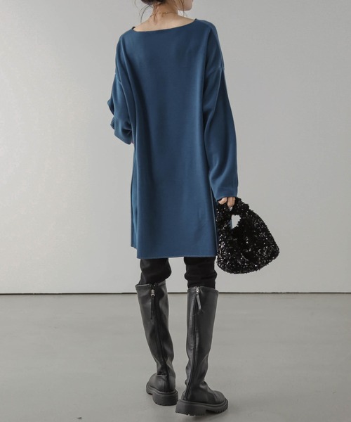 AMELY(エミリー)の「裏起毛チュニック(Tシャツ/カットソー・レディース・ブルー/チャコール/ブラック・フリー)」の14枚目の写真