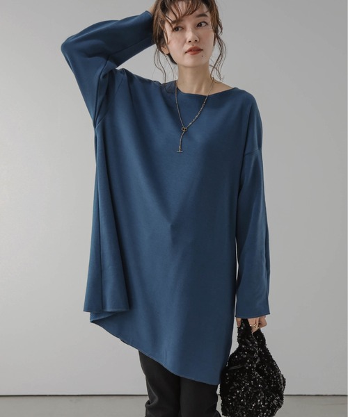 AMELY(エミリー)の「裏起毛チュニック(Tシャツ/カットソー・レディース・ブルー/チャコール/ブラック・フリー)」の15枚目の写真