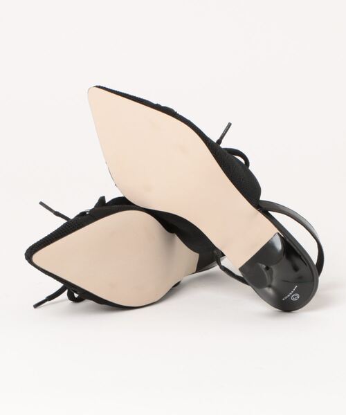 MAISON MAVERICK PRESENTS（メゾンマベリックプレゼンツ）の「(MAISON MAVERICK PRESENTS)ニットレースアップヒールミュールスニーカー（サンダル・レディース・ブラック・LARGE/MEDIUM/SMALL）」の3枚目の写真