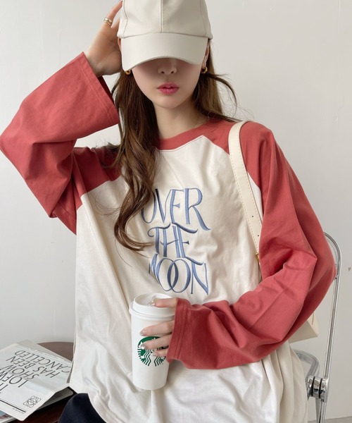 Ada.(エイダ)の「ロゴ 刺繍 ラグラン ビッグ ロンT(Tシャツ/カットソー・レディース・ネイビー/ホワイト/ブルー/アイボリー・FREE)」の21枚目の写真