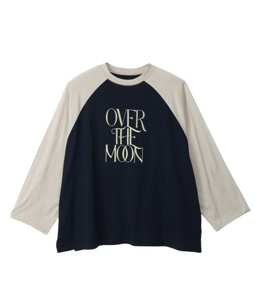 Ada.(エイダ)の「ロゴ 刺繍 ラグラン ビッグ ロンT(Tシャツ/カットソー・レディース・ネイビー/ホワイト/ブルー/アイボリー・FREE)」の5枚目の写真