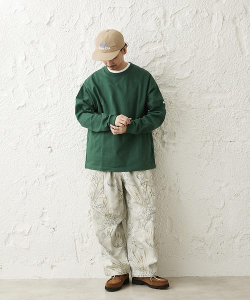 JOURNAL STANDARD relume（ジャーナルスタンダード　レリューム）の「【HARDIN KNITWEAR/ハーディンニットウェア】ヘビーウェイト 長袖Tシャツ（Tシャツ/カットソー・メンズ・ブラック/グリーン/アイボリー・LARGE/MEDIUM）」の6枚目の写真