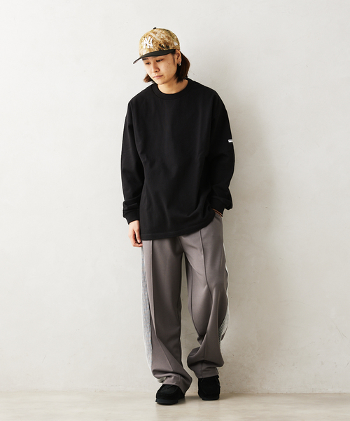 JOURNAL STANDARD relume（ジャーナルスタンダード　レリューム）の「【HARDIN KNITWEAR/ハーディンニットウェア】ヘビーウェイト 長袖Tシャツ（Tシャツ/カットソー・メンズ・ブラック/グリーン/アイボリー・LARGE/MEDIUM）」の7枚目の写真