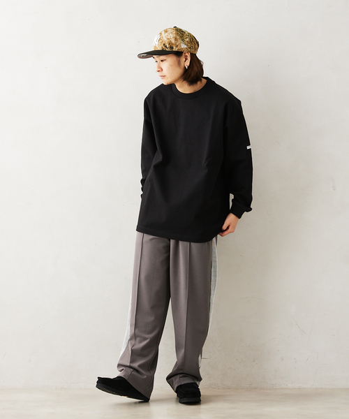 JOURNAL STANDARD relume（ジャーナルスタンダード　レリューム）の「【HARDIN KNITWEAR/ハーディンニットウェア】ヘビーウェイト 長袖Tシャツ（Tシャツ/カットソー・メンズ・ブラック/グリーン/アイボリー・LARGE/MEDIUM）」の8枚目の写真