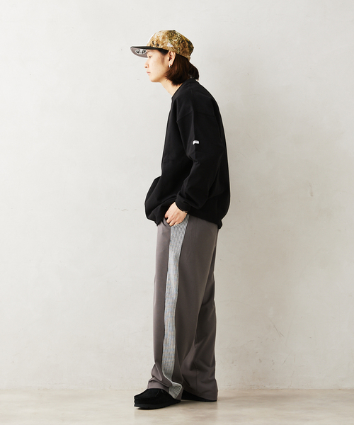 JOURNAL STANDARD relume（ジャーナルスタンダード　レリューム）の「【HARDIN KNITWEAR/ハーディンニットウェア】ヘビーウェイト 長袖Tシャツ（Tシャツ/カットソー・メンズ・ブラック/グリーン/アイボリー・LARGE/MEDIUM）」の9枚目の写真