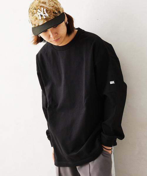 JOURNAL STANDARD relume（ジャーナルスタンダード　レリューム）の「【HARDIN KNITWEAR/ハーディンニットウェア】ヘビーウェイト 長袖Tシャツ（Tシャツ/カットソー・メンズ・ブラック/グリーン/アイボリー・LARGE/MEDIUM）」の15枚目の写真