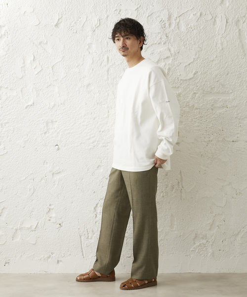 JOURNAL STANDARD relume（ジャーナルスタンダード　レリューム）の「【HARDIN KNITWEAR/ハーディンニットウェア】ヘビーウェイト 長袖Tシャツ（Tシャツ/カットソー・メンズ・ブラック/グリーン/アイボリー・LARGE/MEDIUM）」の20枚目の写真