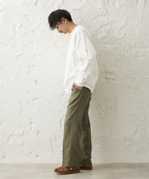 JOURNAL STANDARD relume（ジャーナルスタンダード　レリューム）の「【HARDIN KNITWEAR/ハーディンニットウェア】ヘビーウェイト 長袖Tシャツ（Tシャツ/カットソー・メンズ・ブラック/グリーン/アイボリー・LARGE/MEDIUM）」の21枚目の写真