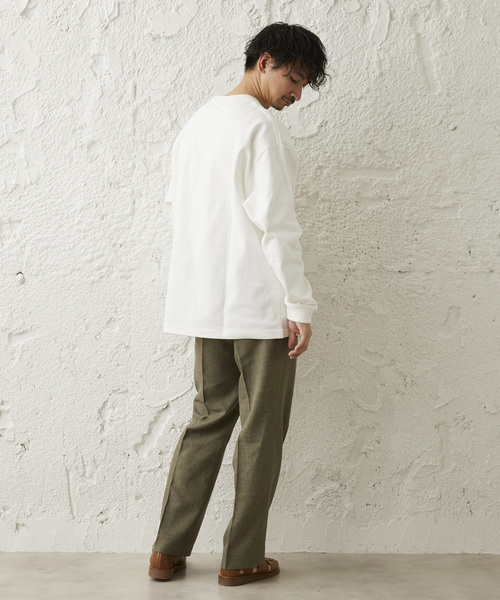 JOURNAL STANDARD relume（ジャーナルスタンダード　レリューム）の「【HARDIN KNITWEAR/ハーディンニットウェア】ヘビーウェイト 長袖Tシャツ（Tシャツ/カットソー・メンズ・ブラック/グリーン/アイボリー・LARGE/MEDIUM）」の22枚目の写真