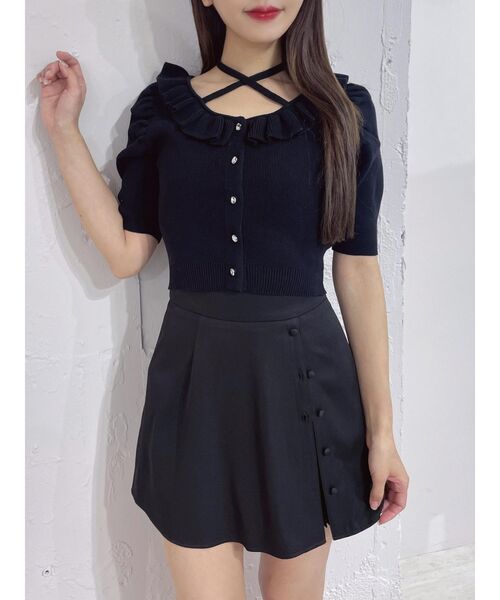 EATME(イートミー)の「ラップライクシフォンプリーツスカート(スカート・レディース・ブラック/ベージュ/その他1・SMALL/MEDIUM)」の4枚目の写真