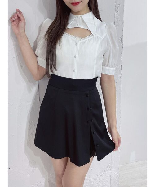 EATME(イートミー)の「ラップライクシフォンプリーツスカート(スカート・レディース・ブラック/ベージュ/その他1・SMALL/MEDIUM)」の9枚目の写真