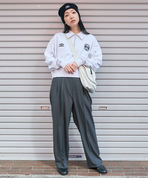 FREAK'S STORE(フリークスストア)の「UMBRO × FREAK'S STORE/アンブロ 別注 ロゴ刺繍ビーニー/ニットキャップ(ニットキャップ/ビーニー・レディース・サックスブルー/ブラック/オフホワイト/ネイビー/パープル/ブラウン・ONE SIZE)」の12枚目の写真