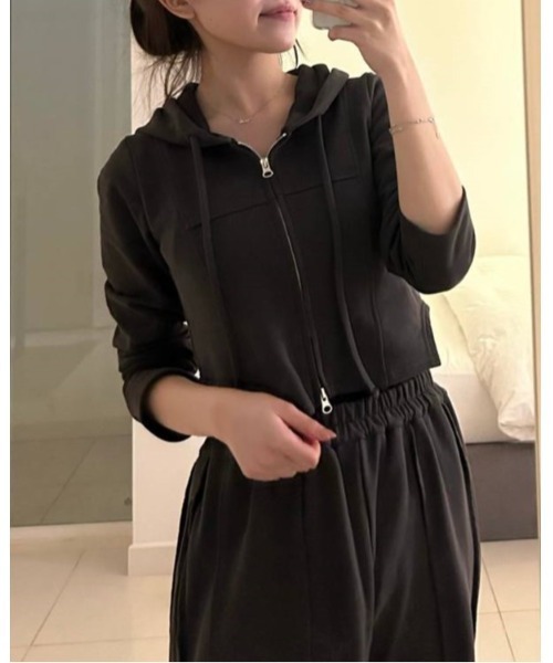 ALAND（エーランド）の「3.3 Field Trip／ステッチラインZIP  2108824（スウェット・レディース・ライトグレー/ネイビー/チャコール・FREE）」の3枚目の写真