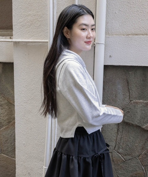 ALAND（エーランド）の「3.3 Field Trip／ステッチラインZIP  2108824（スウェット・レディース・ライトグレー/ネイビー/チャコール・FREE）」の12枚目の写真