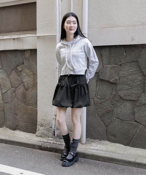 ALAND（エーランド）の「3.3 Field Trip／ステッチラインZIP  2108824（スウェット・レディース・ライトグレー/ネイビー/チャコール・FREE）」の8枚目の写真