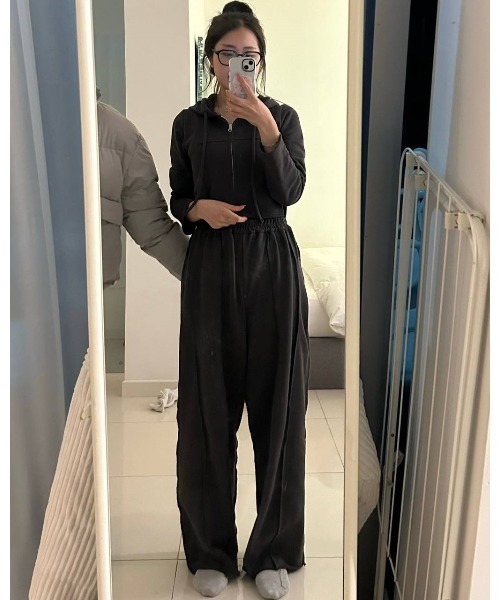 ALAND（エーランド）の「3.3 Field Trip／ステッチラインZIP  2108824（スウェット・レディース・ライトグレー/ネイビー/チャコール・FREE）」の19枚目の写真